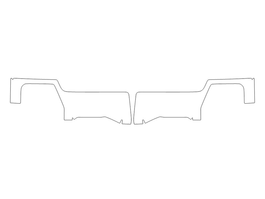 f-450 3M Clear Bra Door Cup Precut PPF Diagram