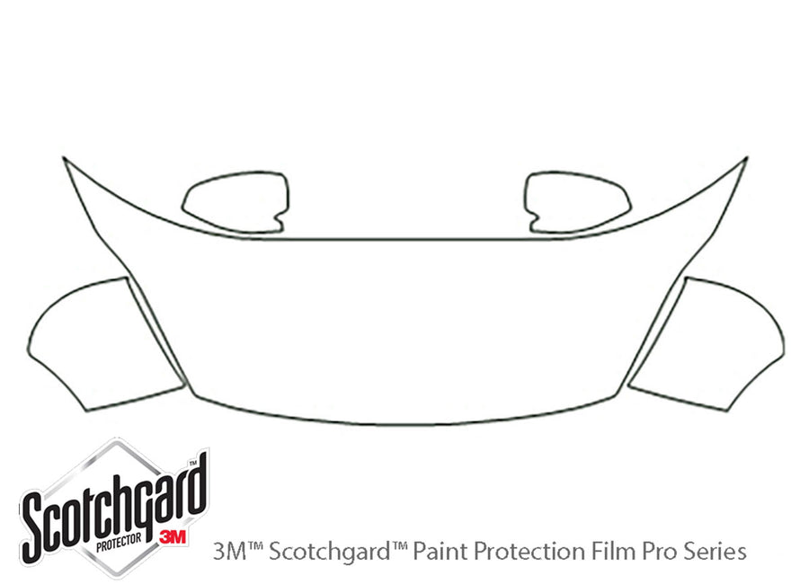 fiesta 3M Clear Bra Hood Precut PPF Diagram