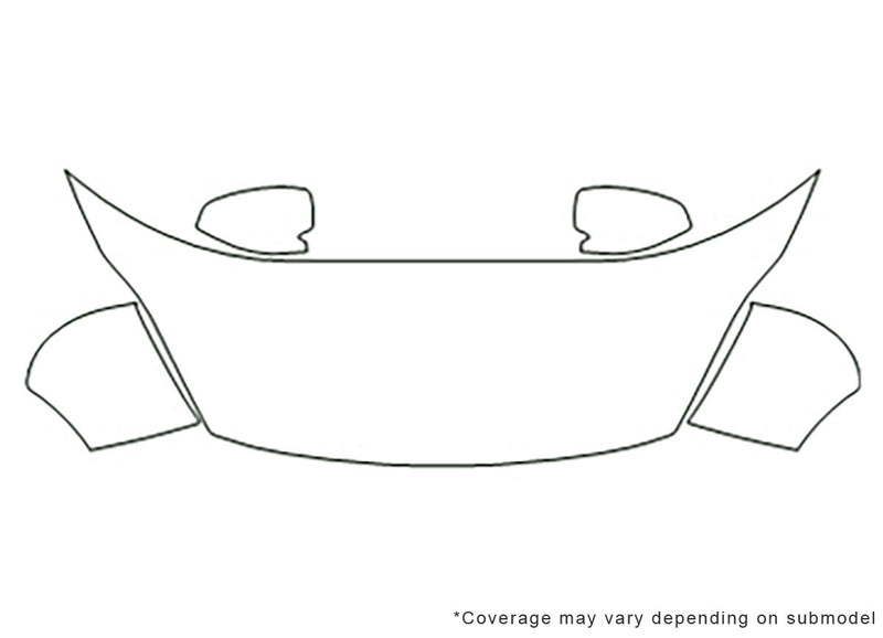 fiesta 3M Clear Bra Hood Precut PPF Diagram