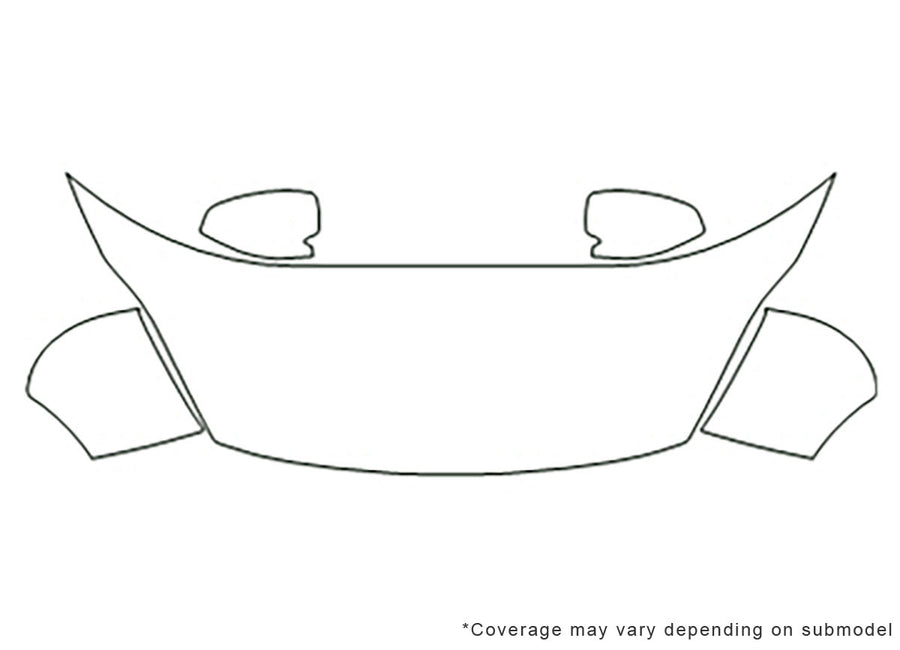 fiesta 3M Clear Bra Hood Precut PPF Diagram