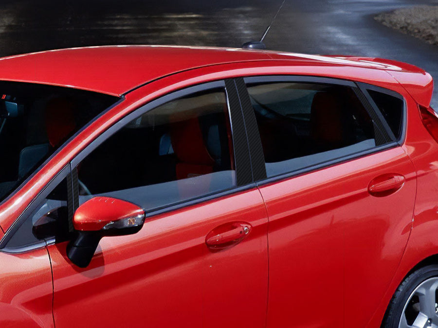 ford fiesta 2011-2019 (hatchback) Carbon Fiber Pillar Cover Diagram