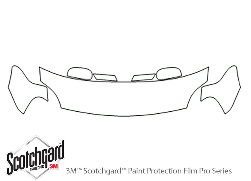 five hundred 3M Clear Bra Hood Precut PPF Diagram