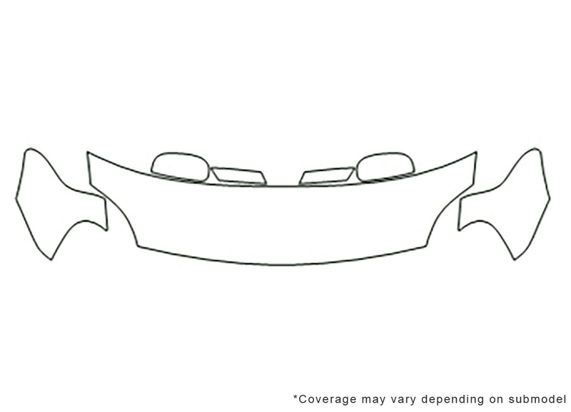 five hundred 3M Clear Bra Hood Precut PPF Diagram