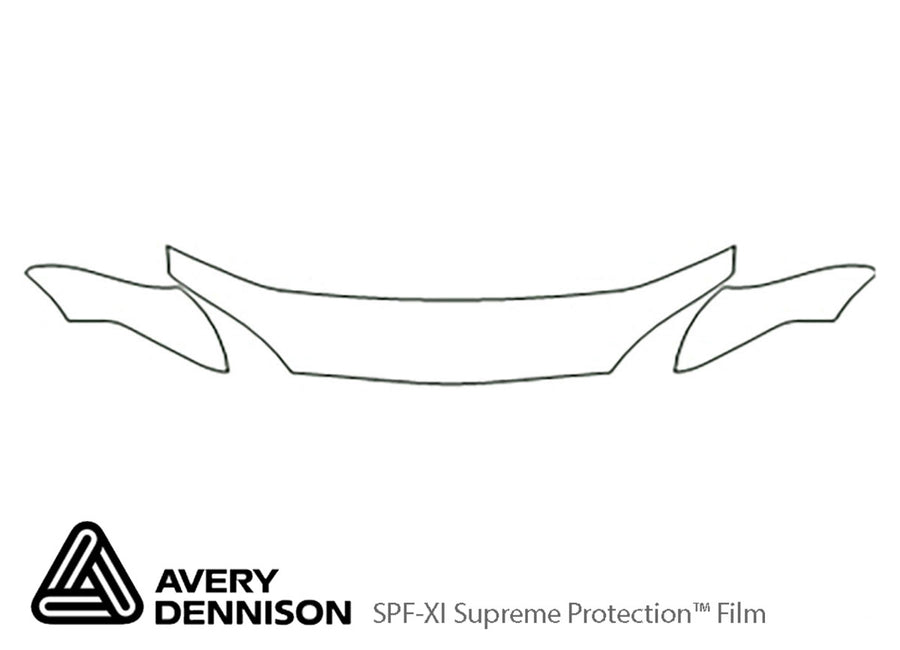 focus Avery Dennison Clear Bra Hood Precut PPF Diagram