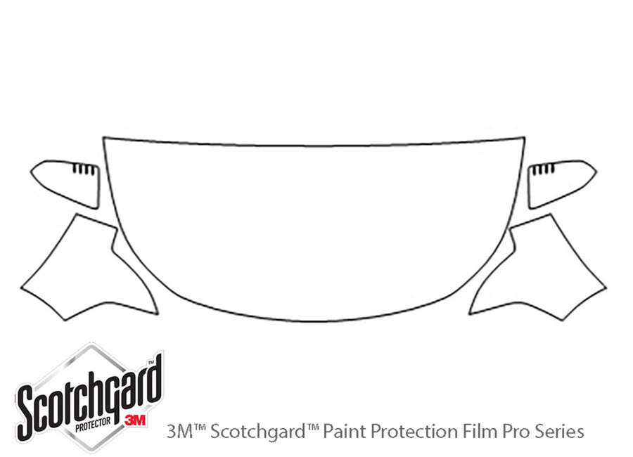 focus 3M Clear Bra Hood Precut PPF Diagram