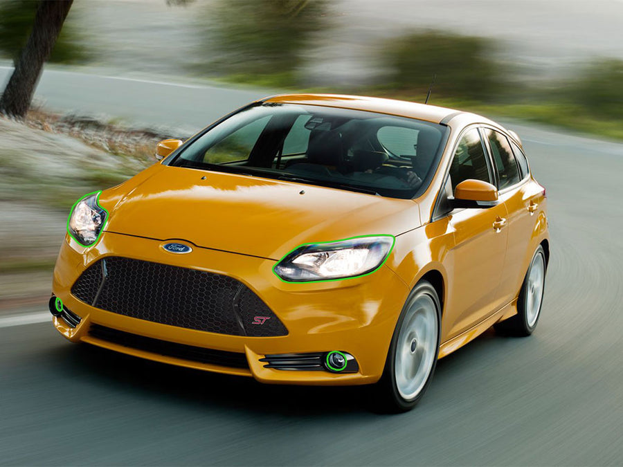 ford focus 2012-2014 Headlight Protection Installation Location