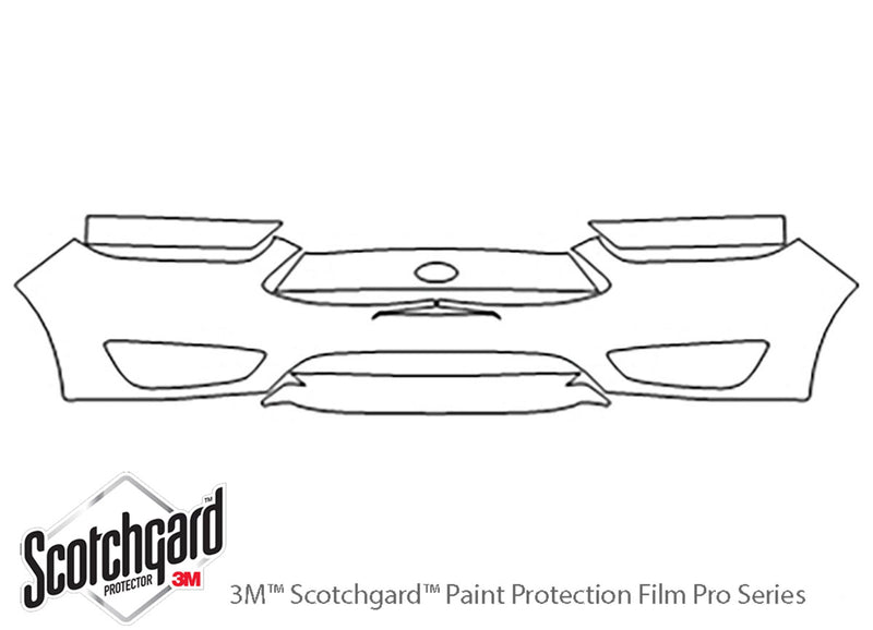 focus 3M Clear Bra Bumper Precut PPF Diagram