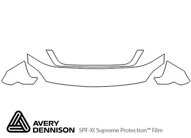 freestar Avery Dennison Clear Bra Hood Precut PPF Diagram