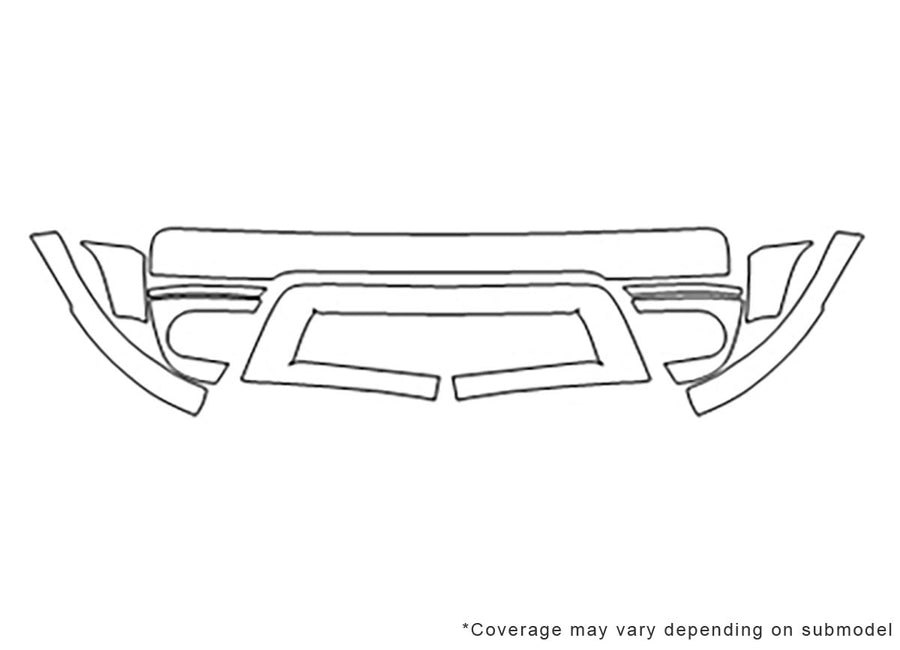 freestyle Avery Dennison Clear Bra Bumper Precut PPF Diagram