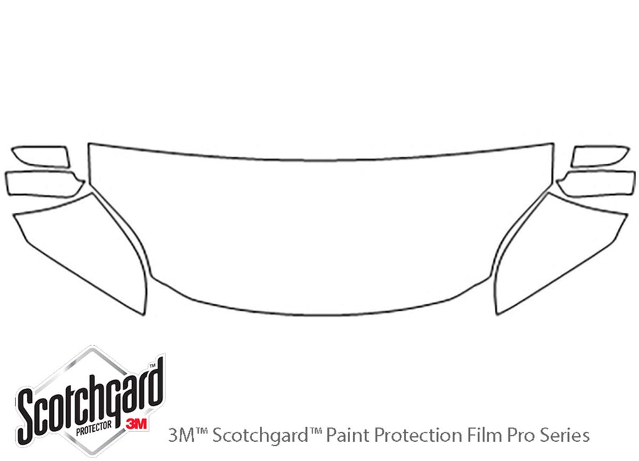 fusion 3M Clear Bra Hood Precut PPF Diagram