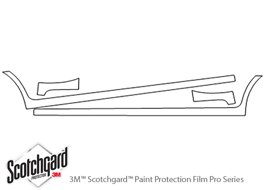 fusion 3M Clear Bra Door Cup Precut PPF Diagram