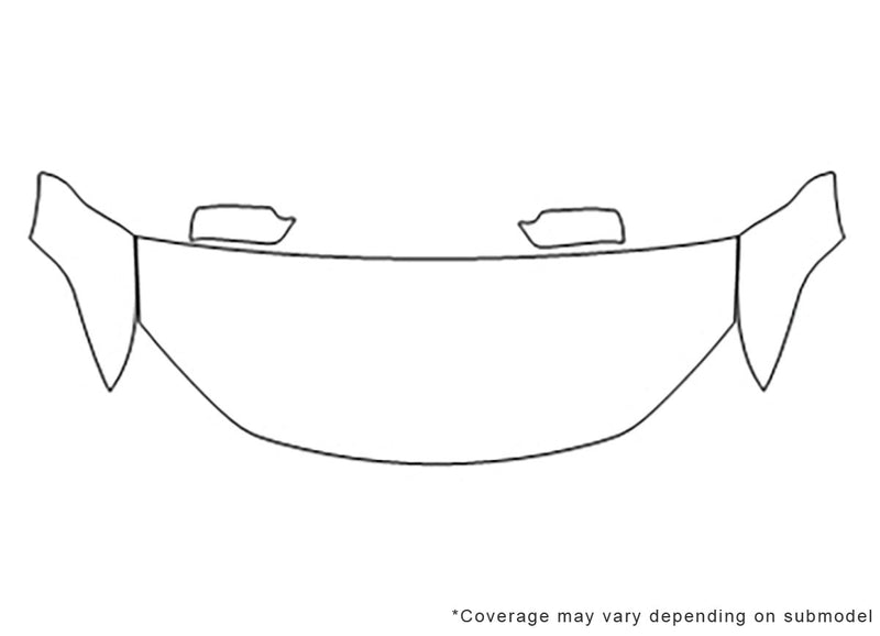 fusion 3M Clear Bra Hood Precut PPF Diagram