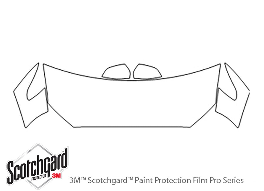 fusion 3M Clear Bra Hood Precut PPF Diagram