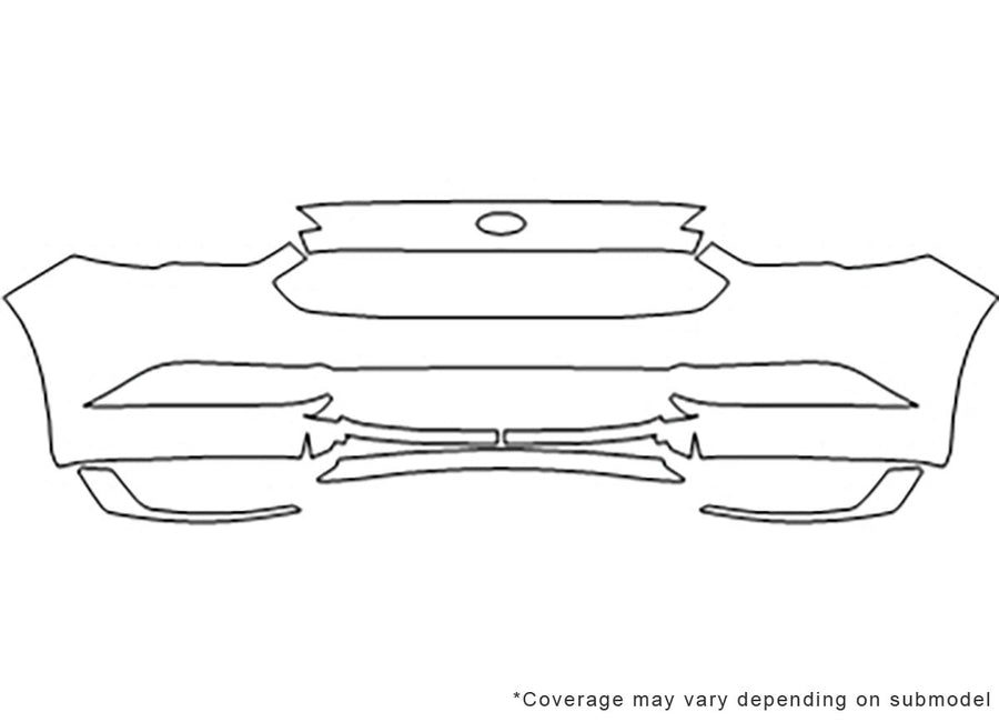 fusion Avery Dennison Clear Bra Bumper Precut PPF Diagram