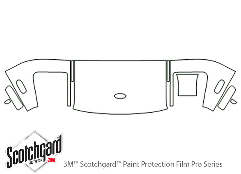 gt 3M Clear Bra Hood Precut PPF Diagram