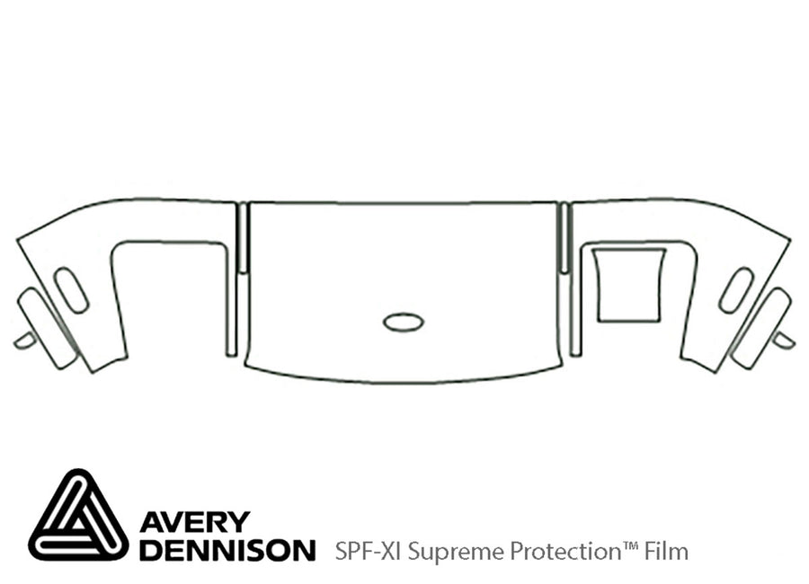 gt Avery Dennison Clear Bra Hood Precut PPF Diagram
