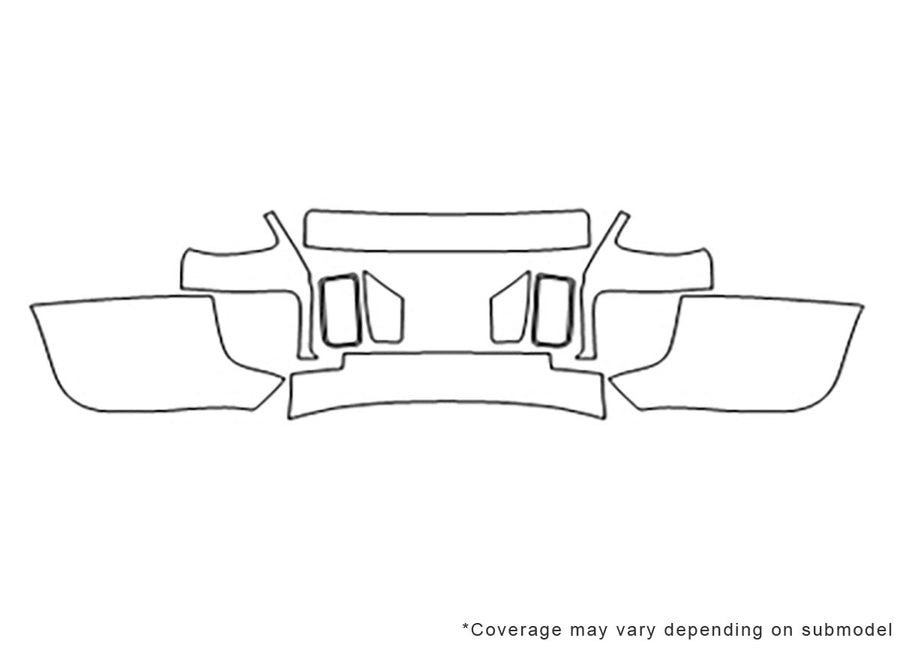 gt Avery Dennison Clear Bra Bumper Precut PPF Diagram