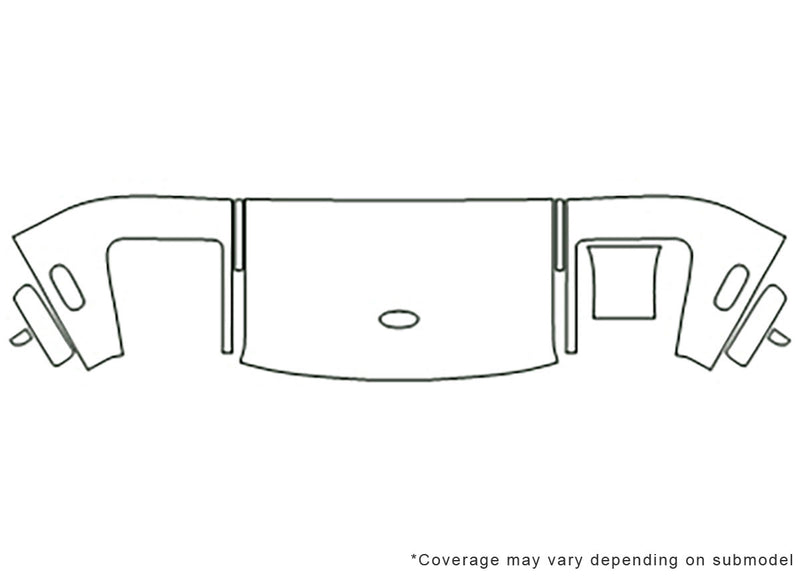 gt Avery Dennison Clear Bra Hood Precut PPF Diagram