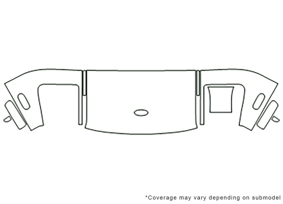 gt Avery Dennison Clear Bra Hood Precut PPF Diagram