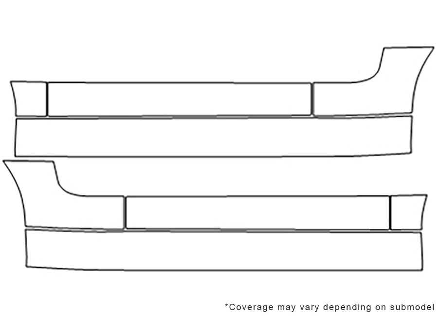gt 3M Clear Bra Door Cup Precut PPF Diagram