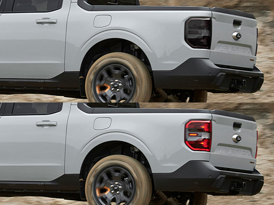 maverick Before and After Smoked Taillights