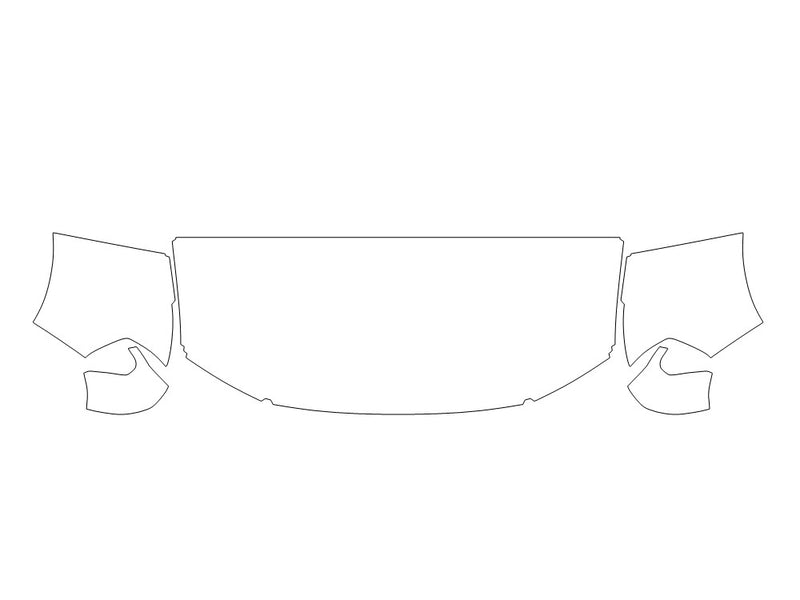 maverick 3M Clear Bra Hood Precut PPF Diagram