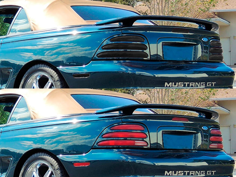 mustang Before and After Smoked Taillights
