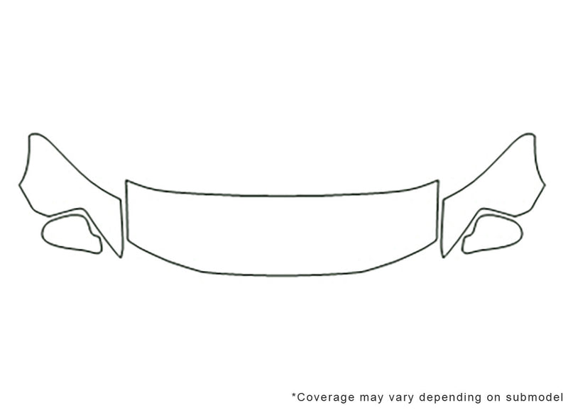 mustang 3M Clear Bra Hood Precut PPF Diagram