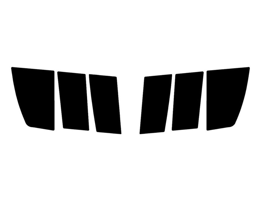 mustang Precut Tail Light Tint Diagram