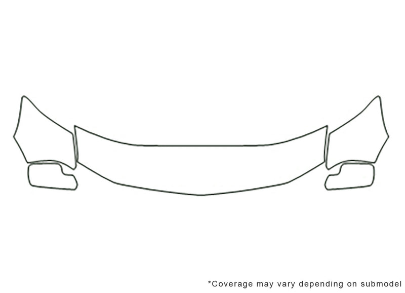 mustang 3M Clear Bra Hood Precut PPF Diagram