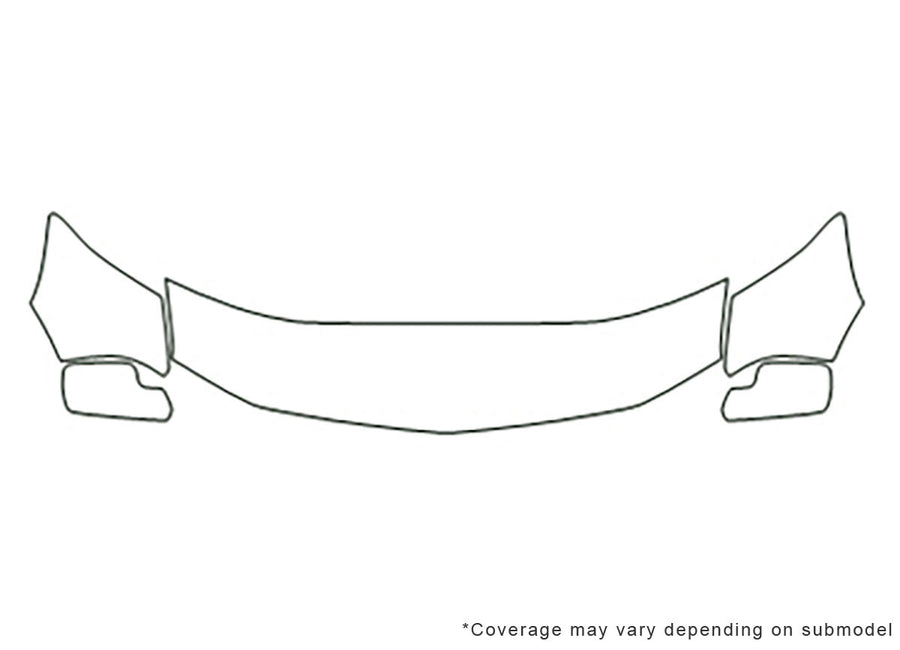 mustang Avery Dennison Clear Bra Hood Precut PPF Diagram