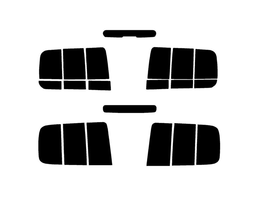 mustang Precut Tail Light Tint Diagram