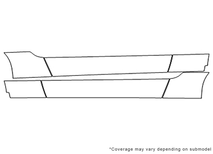 mustang 3M Clear Bra Door Cup Precut PPF Diagram