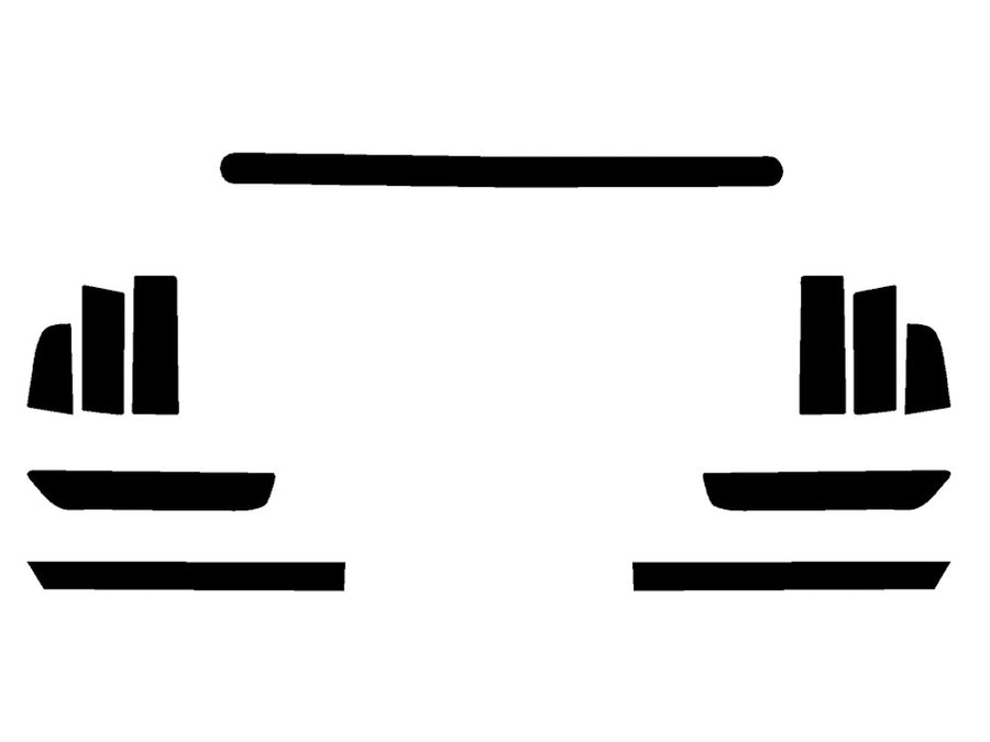 mustang Precut Tail Light Tint Diagram