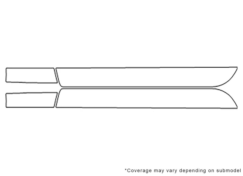 mustang 3M Clear Bra Door Cup Precut PPF Diagram