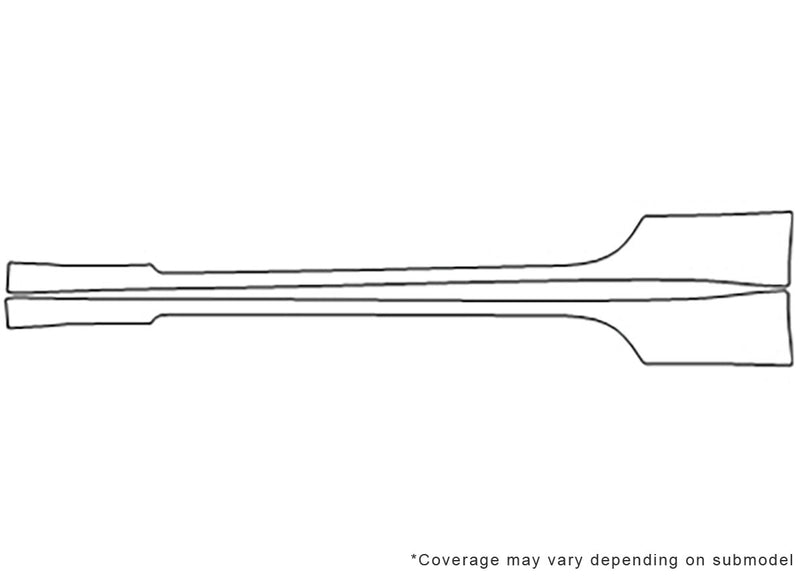 mustang 3M Clear Bra Door Cup Precut PPF Diagram