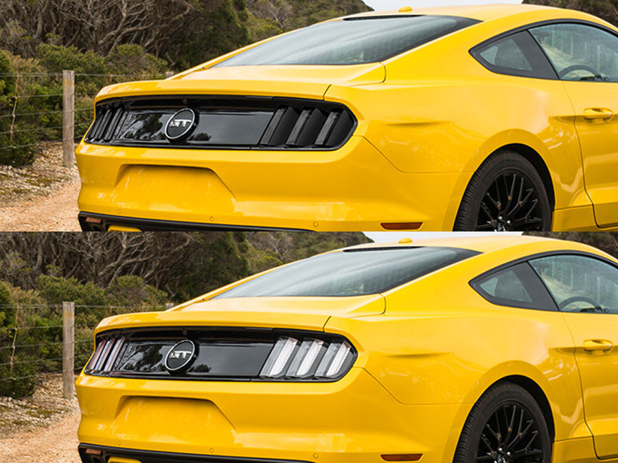 mustang Before and After Smoked Taillights