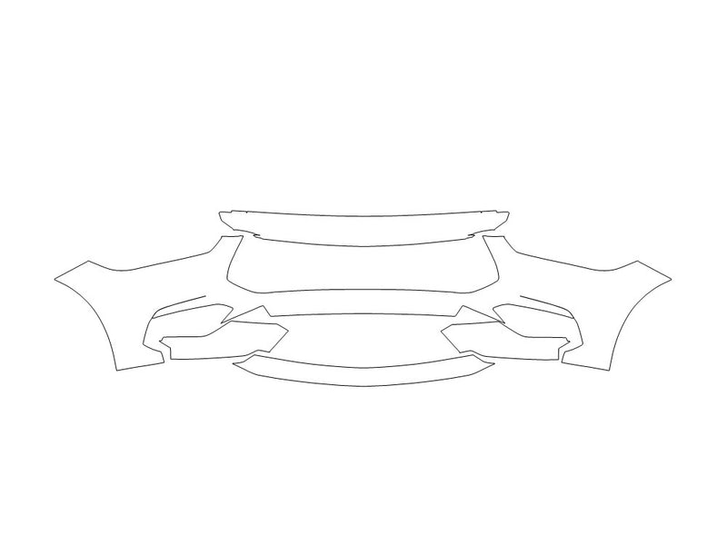 mustang 3M Clear Bra Bumper Precut PPF Diagram