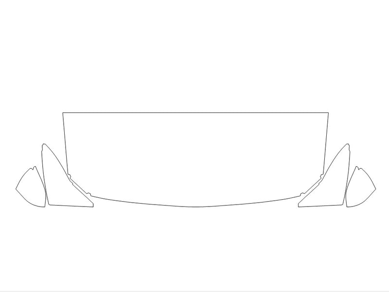 mustang 3M Clear Bra Hood Precut PPF Diagram