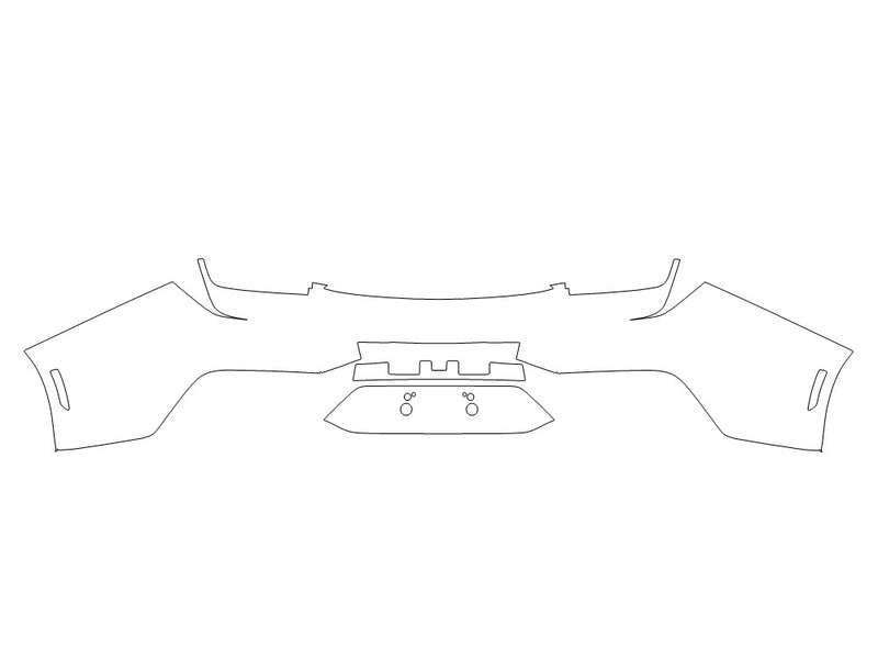 mustang 3M Clear Bra Door Cup Precut PPF Diagram