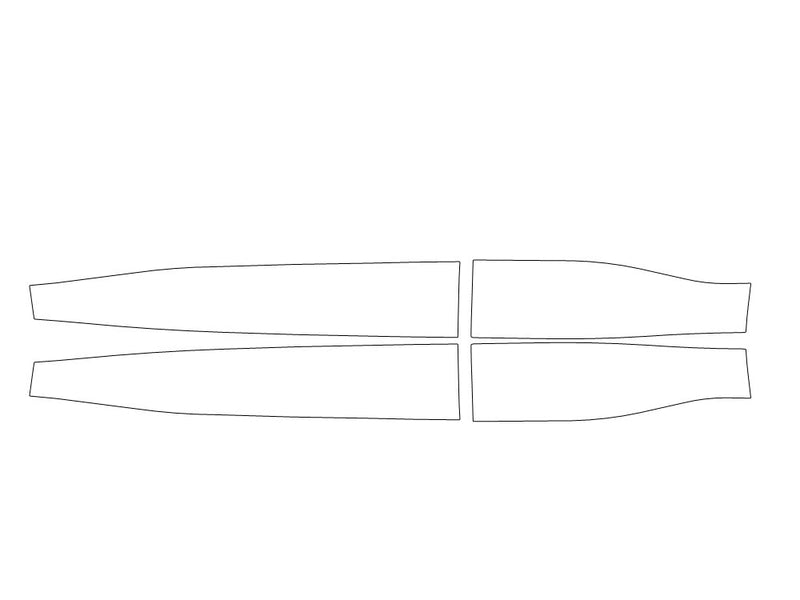 mustang mach-e 3M Clear Bra Door Cup Precut PPF Diagram