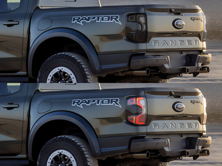 ranger Before and After Smoked Taillights