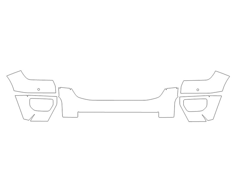 ranger Avery Dennison Clear Bra Bumper Precut PPF Diagram