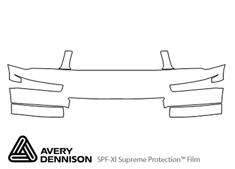 shelby gt500 Avery Dennison Clear Bra Bumper Precut PPF Diagram