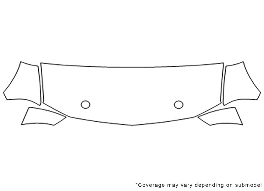 shelby gt500 3M Clear Bra Hood Precut PPF Diagram