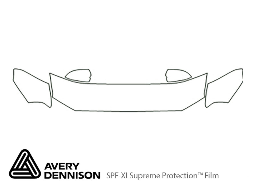 shelby gt500 Avery Dennison Clear Bra Hood Precut PPF Diagram