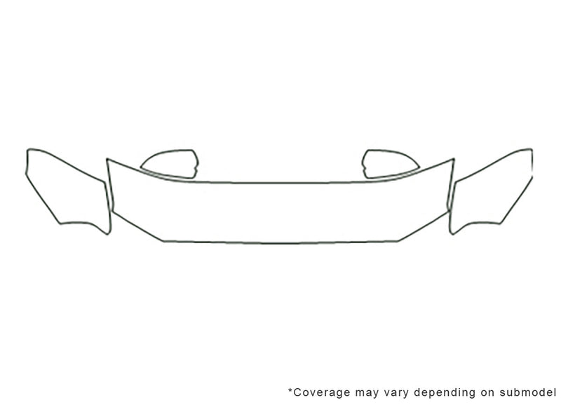 shelby gt500 3M Clear Bra Hood Precut PPF Diagram