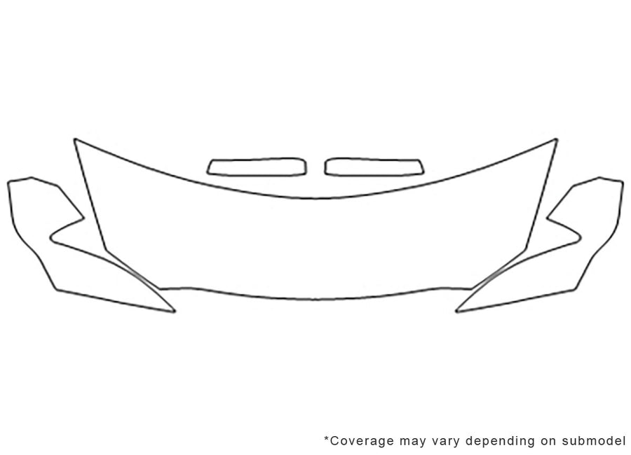 taurus Avery Dennison Clear Bra Hood Precut PPF Diagram