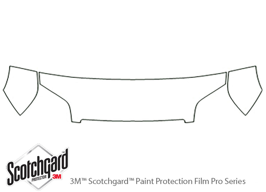 transit connect 3M Clear Bra Hood Precut PPF Diagram