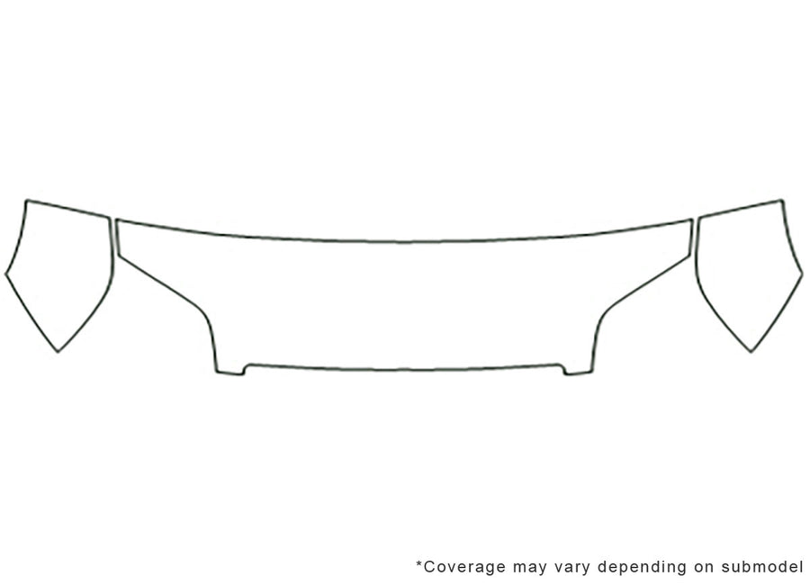 transit connect Avery Dennison Clear Bra Hood Precut PPF Diagram